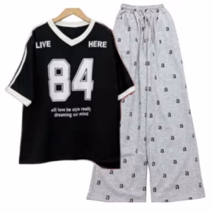 Sét Bộ Đồ Quần Chữ Aa +Mix Áo Số 84