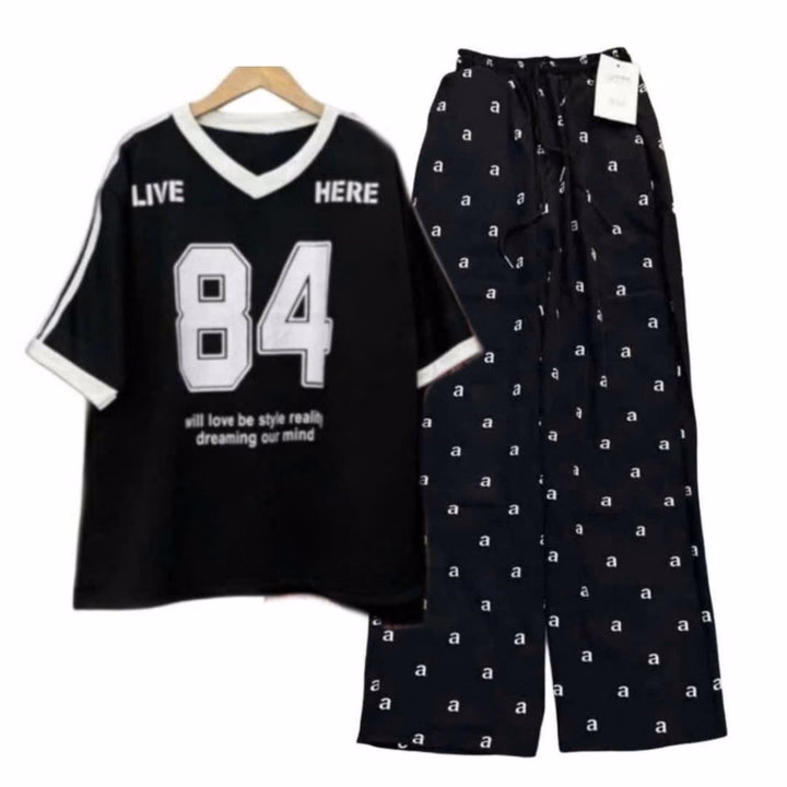 Sét Bộ Đồ Quần Chữ Aa +Mix Áo Số 84 - Ảnh 2