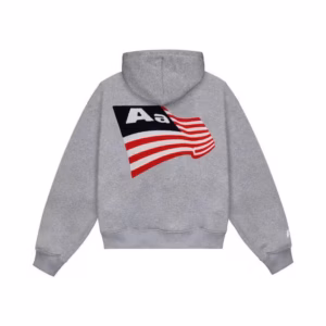 Áo Khoác Nỉ Tay Phồng Mũ Rộng In Lá Cờ Form Rộng Unisex Tp32