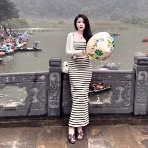 Set 3 Món Tăm Gân Chân Váy Đuôi Cá Kèm Áo Khoác Bt85Tg-Sam Store