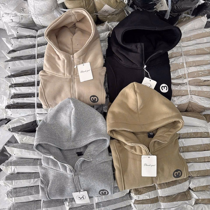 Áo Khoác Nỉ Dệt ,Chống Nắng Thêu Chữ M Nón To Siêu Dày Áo Khoác Nữ Form Lửng 4 Túi ,Nón To ,Tay Xỏ Ngón Tp - Ảnh 10