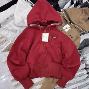 Áo Khoác Nỉ Dệt ,Chống Nắng Thêu Miu Nón To Siêu Dày Áo Khoác Nữ Form Lửng 4 Túi ,Nón To ,Tay Xỏ Ngón Tp