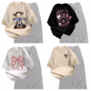 Tổng Hợp Quần Đũi Vằn + Áo Phông Form Rộng Tay Lỡ Mẫu Mới Chất Cotton Mềm Mịn