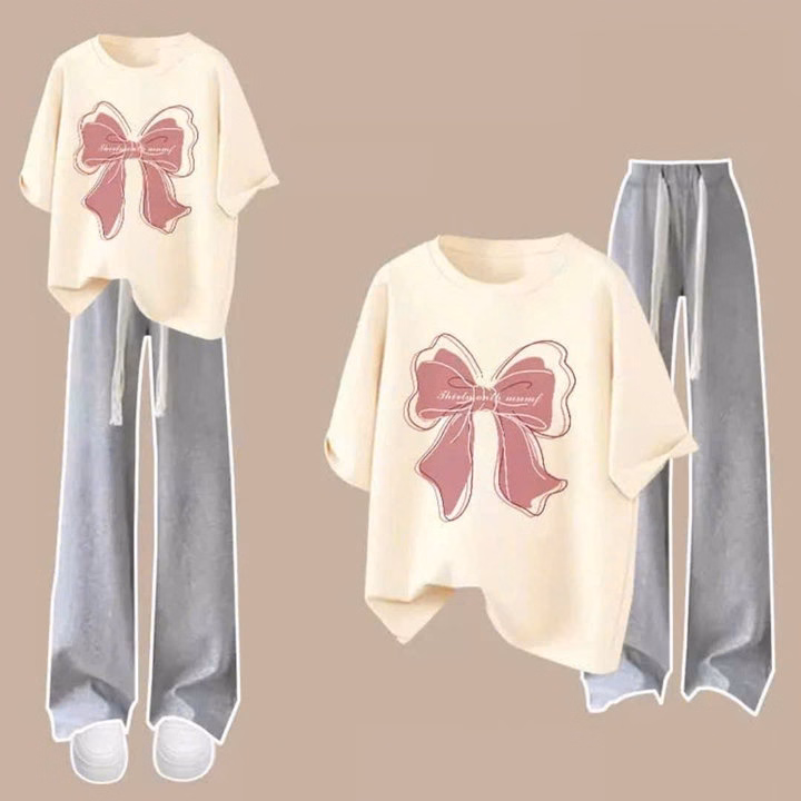 Sét Bộ Quần Ống Rộng Cạp Cao + Mix Áo Phông Form Rộng Chất Vải Thoáng Mát Mềm Mịn - Ảnh 6