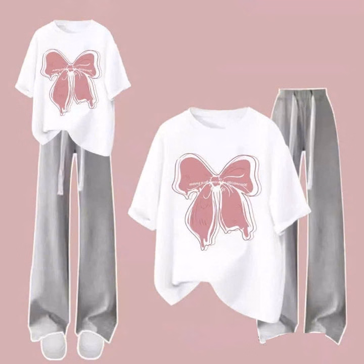 Sét Bộ Quần Ống Rộng Cạp Cao + Mix Áo Phông Form Rộng Chất Vải Thoáng Mát Mềm Mịn - Ảnh 5