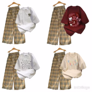 Tổng Hợp Quần Caro Vàng + Mix Áo Phông Form Rộng Tay Lỡ Chất Cotton