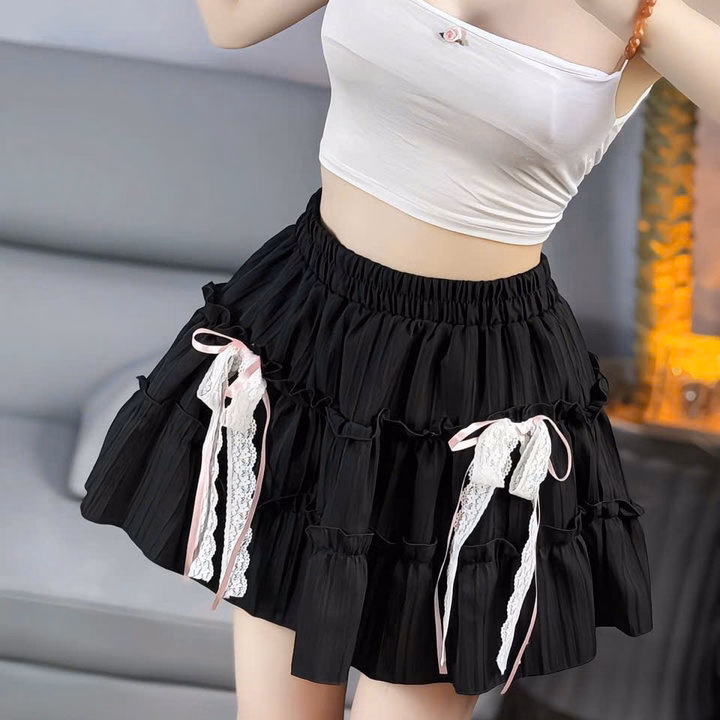 Chân Váy Viền Nhún Đính Nơ Ren - Lê Phương Boutique - Ảnh 6