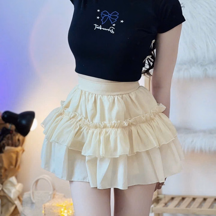 Chân Váy Voan Nhún Tầng - Lê Phương Boutique - Ảnh 3