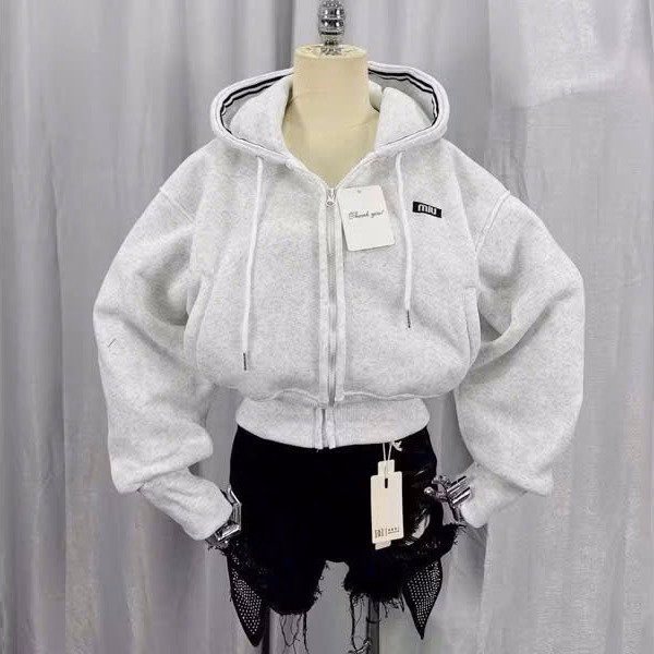 Áo Khoác Nỉ Ngoại Nữ Form Boxy Thêu Chữ Mimii Tay Phồng Mũ Rộng Tp43- Golden Dream - Ảnh 2