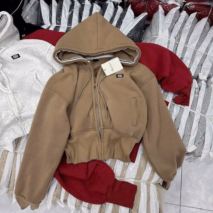 Áo Khoác Nỉ Ngoại Nữ Form Boxy Thêu Chữ Mimii Tay Phồng Mũ Rộng Tp43- Golden Dream - Ảnh 7