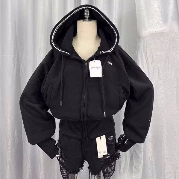 Áo Khoác Nỉ Ngoại Nữ Form Boxy Thêu Chữ Mimii Tay Phồng Mũ Rộng Tp43- Golden Dream - Ảnh 4