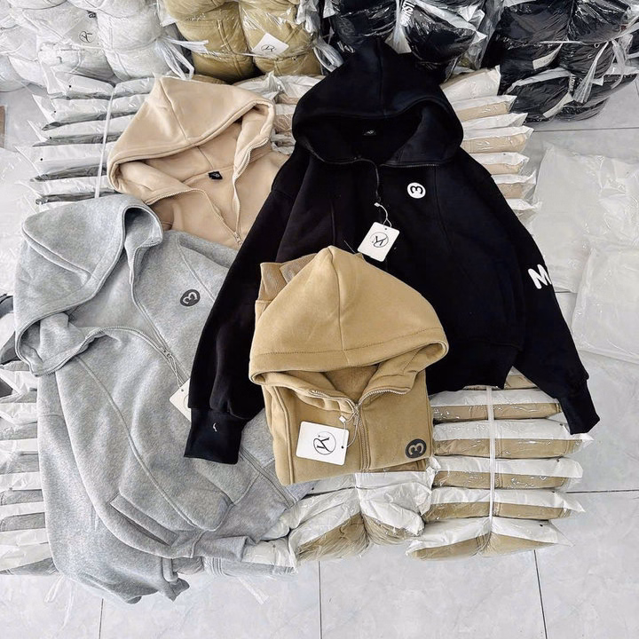 Áo Khoác Nỉ Form Boxy Unisex Nam Nữ In Chữ M Tay Phồng Tp40 - Golden Dream - Ảnh 5