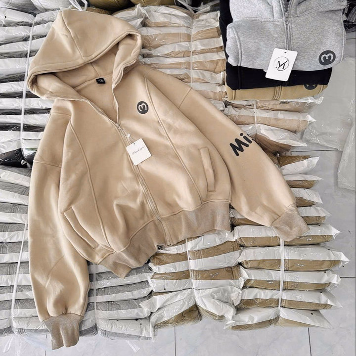 Áo Khoác Nỉ Form Boxy Unisex Nam Nữ In Chữ M Tay Phồng Tp40 - Golden Dream - Ảnh 4