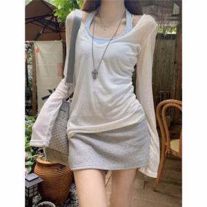 Set Áo Nữ 2 Chu Tiết Áo Thun Giấy Phối Áo Bra Coton Siêu Xinh Tp33 - Golden Dream