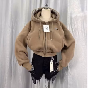 Áo Khoác Nỉ Nữ Form Boxy Thêu Chữ Mimii Tay Phồng Mũ Rộng Tp11