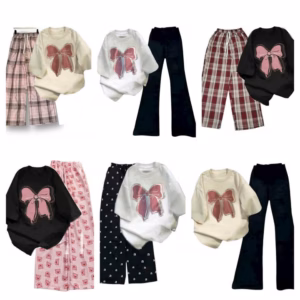 Tông Hợp Set Bộ Quần Ống Rộng +Mix Áo Phông Kolila Trắng