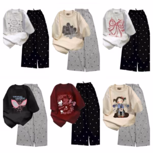 Tổng Hợp Các Set Bộ Quần Ống Rộng Họa Tiết Chờ Neo+ Mix Áo Phông Form Rộng Tay Lỡ