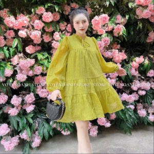 Đầm Babydoll Cột Nơ Tay Dài Tb65Jh-Nana House