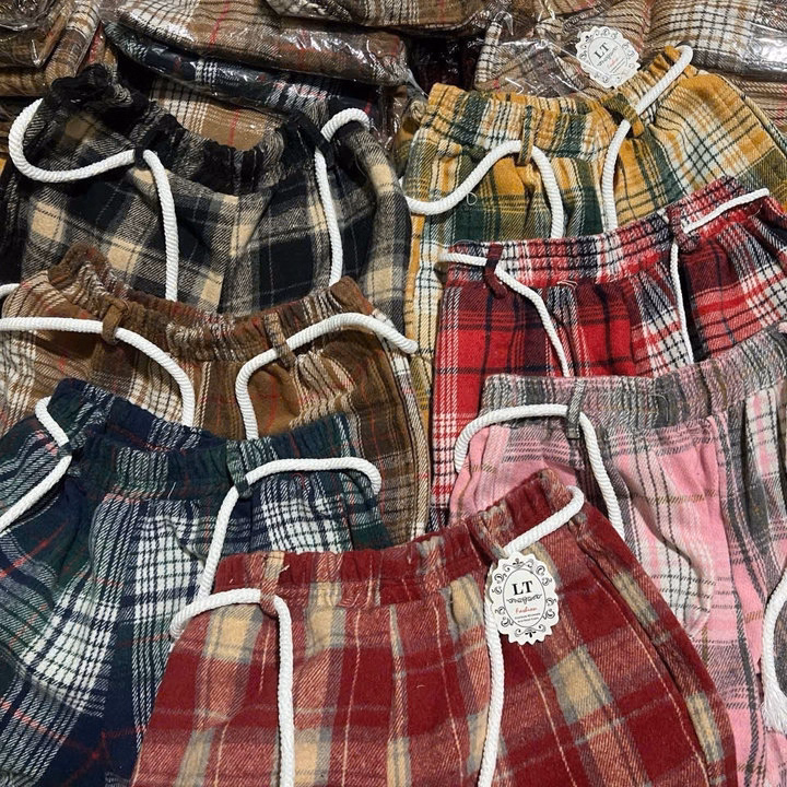 Quần Dạ Caro Nữ Ống Suông Phối Dây Lai Luồng Eo Siêu Xinh Tp40 - Golden Dream - Ảnh 6