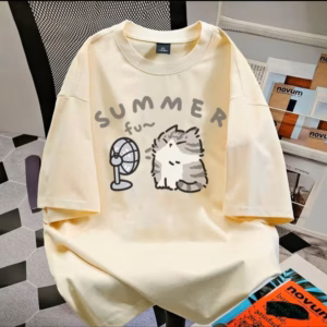 Áo Phông From Rộng Tay Lỡ Chất Vải Cotton - Mèo Mùa Hè