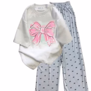 Tổng Hợp Quần Ống Rộng + Mix Áo Phông Buhertlies Trắng