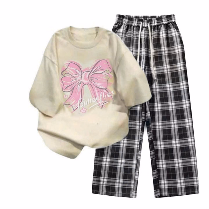 Tổng Hợp Quần Ống Rộng + Mix Áo Phông Buhertlies Be - Ảnh 4