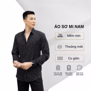Áo Sơ Mi Nam Đính Đá Tuto5 Menswear Sml03 - Sơ Mi Dài Tay Lụa Latin Bóng Cao Cấp Form Ôm Slim Fit , Sang Trọng, Lịch Lãm