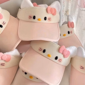 Mũ Nửa Đầu Hellokitty Cho Mùa Hè Siêu Dễ Thương
