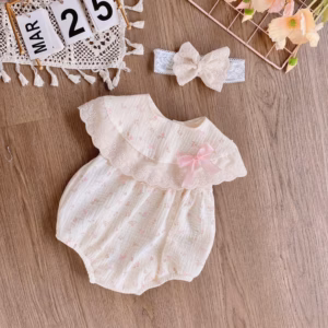 Set Body Chip Hoa Nhí Kèm Yếm Cổ Cho Bé Gái Sơ Sinh 1 2 Tuổi Từ 3-11Kg Dành Cho Bé Gái