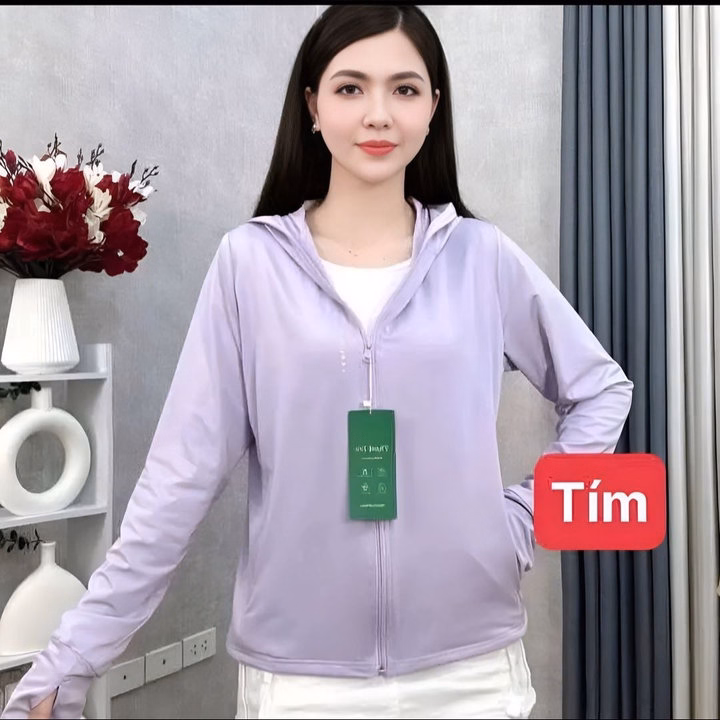 Áo Chống Nắng Nữ 2 Lớp Chất Su Mát Lạnh, Thiết Kế Mũ Rộng Vành Chống Nắng Chống Tia Uv Hiệu Quả- Chipxinhxk - Ảnh 4