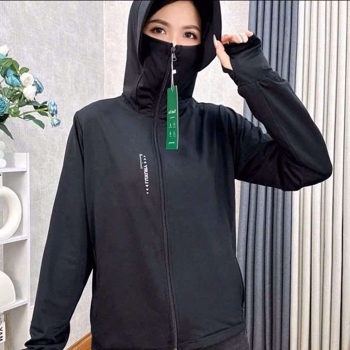 Áo Chống Nắng Nữ 2 Lớp Chất Su Mát Lạnh, Thiết Kế Mũ Rộng Vành Chống Nắng Chống Tia Uv Hiệu Quả- Chipxinhxk - Ảnh 5