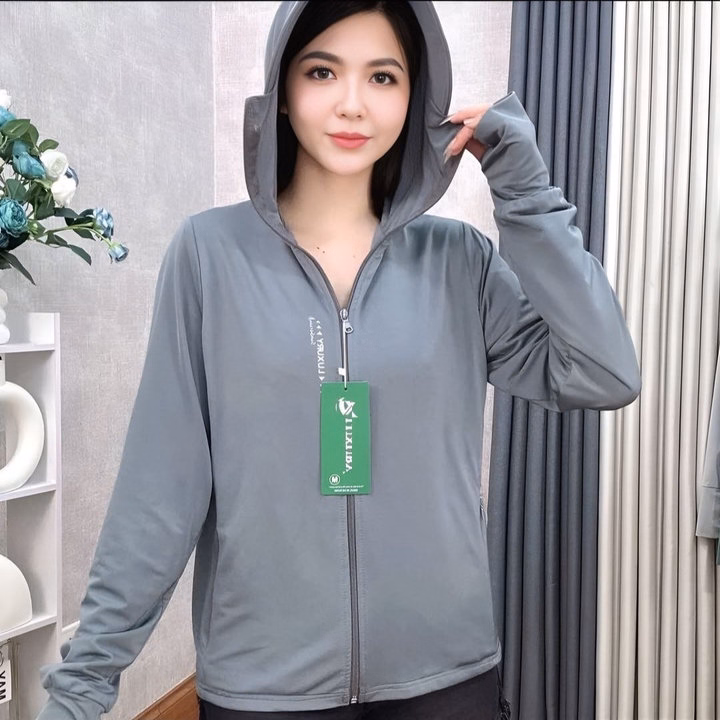 Áo Chống Nắng Nữ 2 Lớp Chất Su Mát Lạnh, Thiết Kế Mũ Rộng Vành Chống Nắng Chống Tia Uv Hiệu Quả- Chipxinhxk - Ảnh 3
