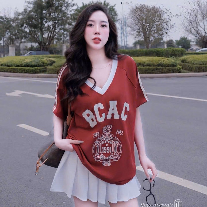 Set Chân Váy Xếp Ly Có Quần Trong Phối Áo Thun Tăm Lạnh Tb95Lf-Nana House - Ảnh 3