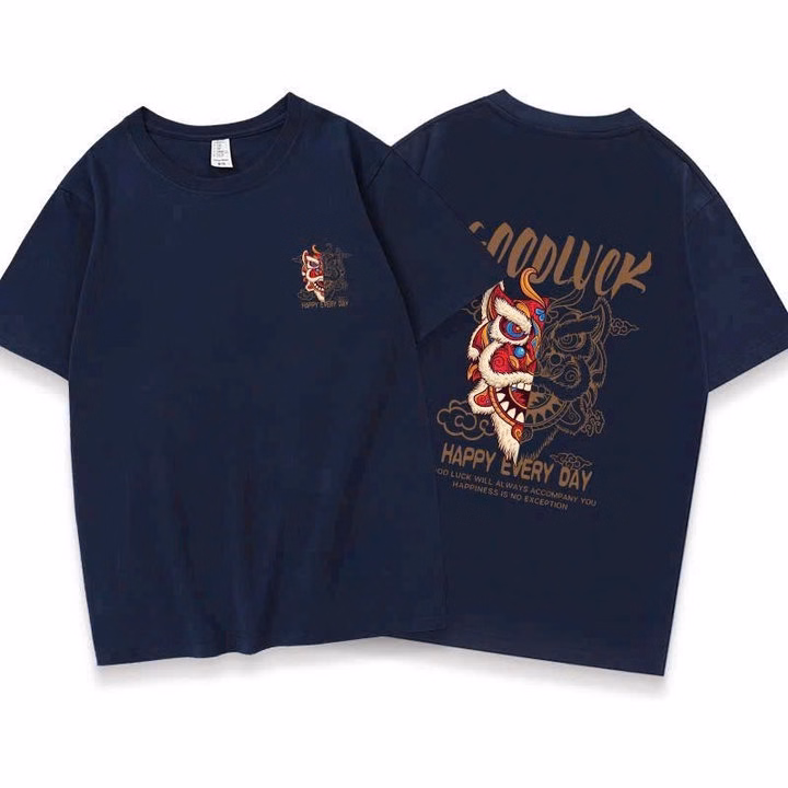 Áo Thun Unisex Nam Nữ Vải Cotton In Hình Lân Rõ Nét Đủ Size Tp74 - Golden Dream - Ảnh 4