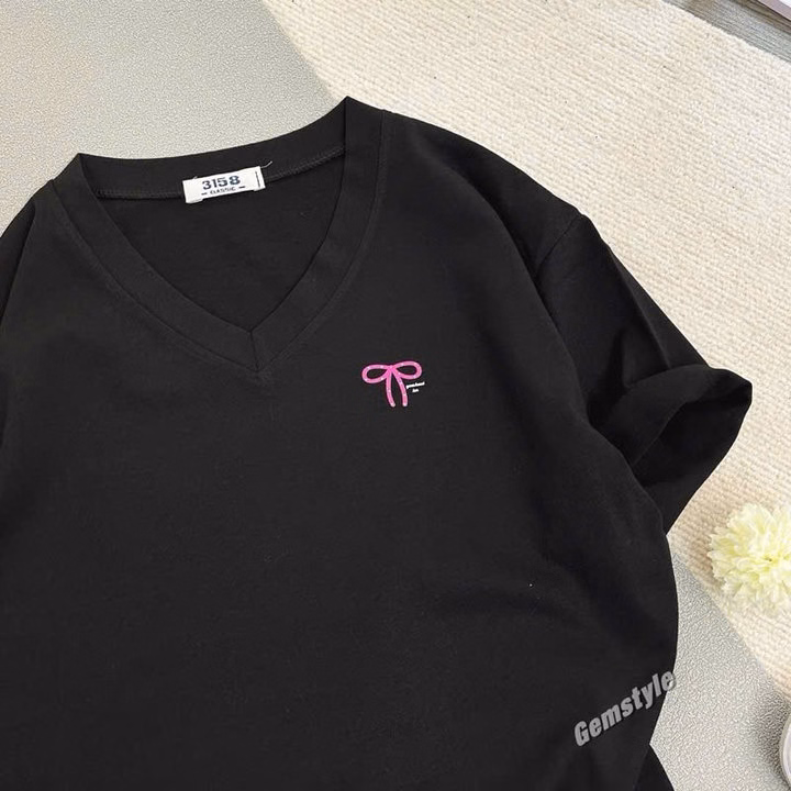 Tổng Hợp Áo Phông Form Rộng In Hình Nơ Ở Ngực-Áo Phông Nơ Ngực - Ảnh 8