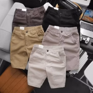 Quần Short Kaki Nam Đai Lưng Thun Chất Vải Dày Dặn Co Giãn Nhiều Màu - Lê Phương Boutique