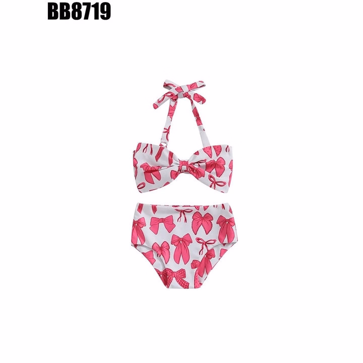 Set Bộ Đồ Bơi 2 Mảnh Bikini Họa Tiết Nơ Hồng Cho Bé Gái 1-5 Tuổi Từ 8-20.5Kg Dành Cho Bé Gái - Ảnh 5