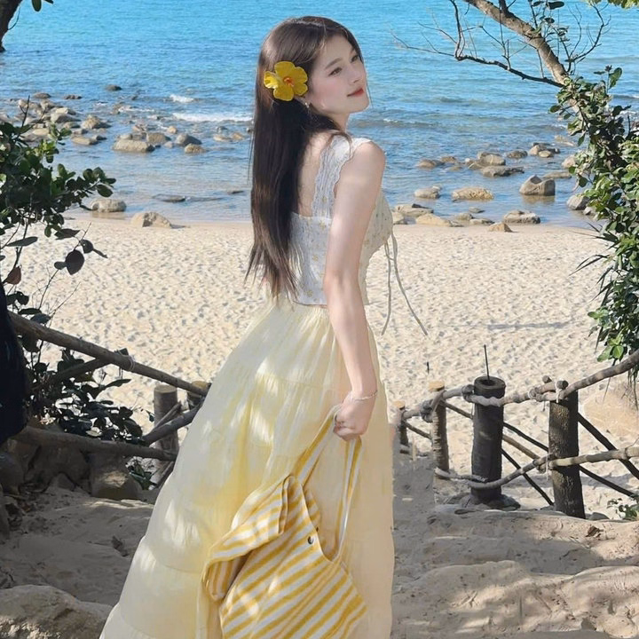 Set Áo Đũi Xốp Có Mút Ngực Mix Chân Váy Xòe Tb120Hj-Nana House - Ảnh 2