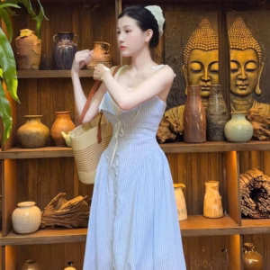 Đầm 2 Dây Dáng Dài Xòe Phối Ren Bt107Jf-Sam Store