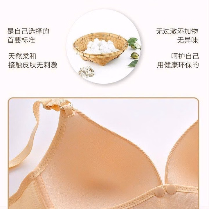 Áo Lót Cho Mẹ Bầu Cho Con Bú Cài Trước Không Gọng Chất Liệu Cotton Co Giãn Siêu Mềm Thoáng Khí - Ảnh 6