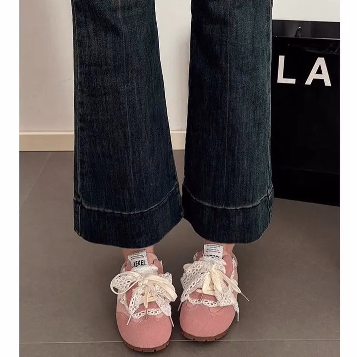 Giày Sục Nữ Phối Ren Siêu Xinh, Đi Nhẹ, Phối Dễ, Mang Là Mê - Pipi Store - Ảnh 4