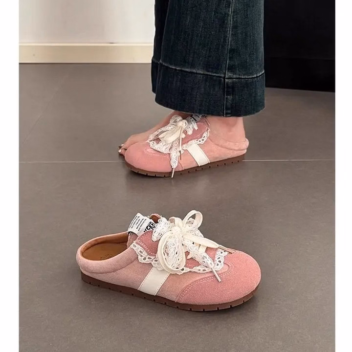 Giày Sục Nữ Phối Ren Siêu Xinh, Đi Nhẹ, Phối Dễ, Mang Là Mê - Pipi Store - Ảnh 6