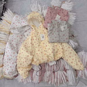 Áo Khoác Dù Gió Nhăn Nữ Crotop Có Nón Họa Tiết Hoa Nhí - Htm Fashion