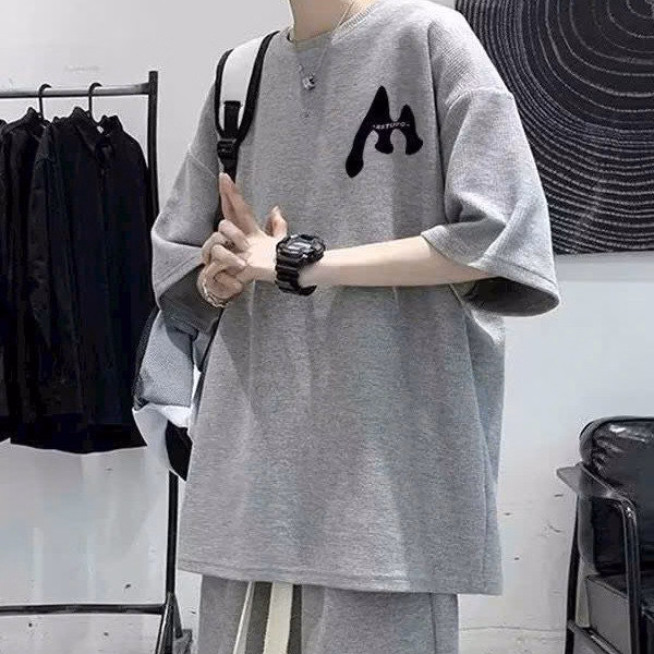 Đồ Bộ Nam Chất Tổ Ong Form Rộng In Chữ M Phối Dây Bản To Tp63 - Golden Dream - Ảnh 2