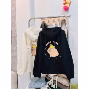 Áo Khoác Hoodie Cặp Đôi Nam Nữ Có Nón In Capy Bara Dễ Thương- Htm Fashion