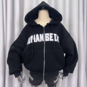 Áo Hoodie Croptop Dáng Lửng Nữ Thêu Chữ Muman Being - Htm Fashion