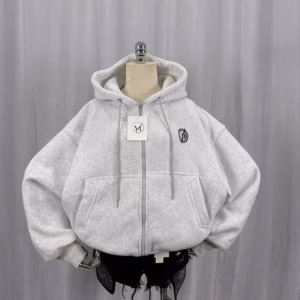 Áo Khoác Nỉ Boxy Dày Thêu Chữ B Có Nón Chống Nắng - Htm Fashion