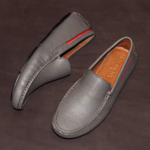 Giày Moca Nam Michilux Classic Moccasin Csms0 Da Bò Thật - Màu Xám