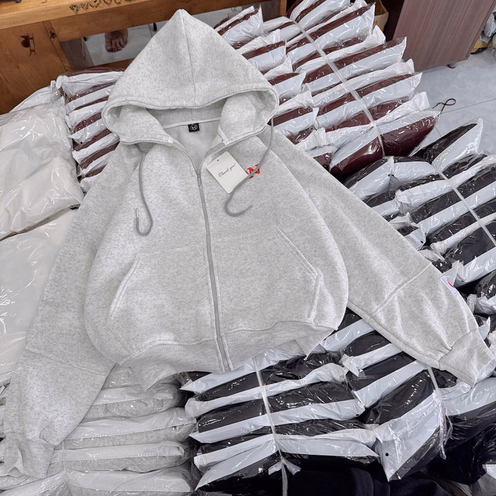 Áo Khoác Nỉ Boxy Chất Nỉ Dày Mịn Thêu On Có Nón - Htm Fashion - Ảnh 3