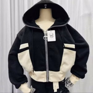 Áo Khoác Nỉ Form Lửng Ngắn Dây Kéo Khóa Bản To , Áo Nỉ Bông Lửng Chất Dày Dặn - Tp115